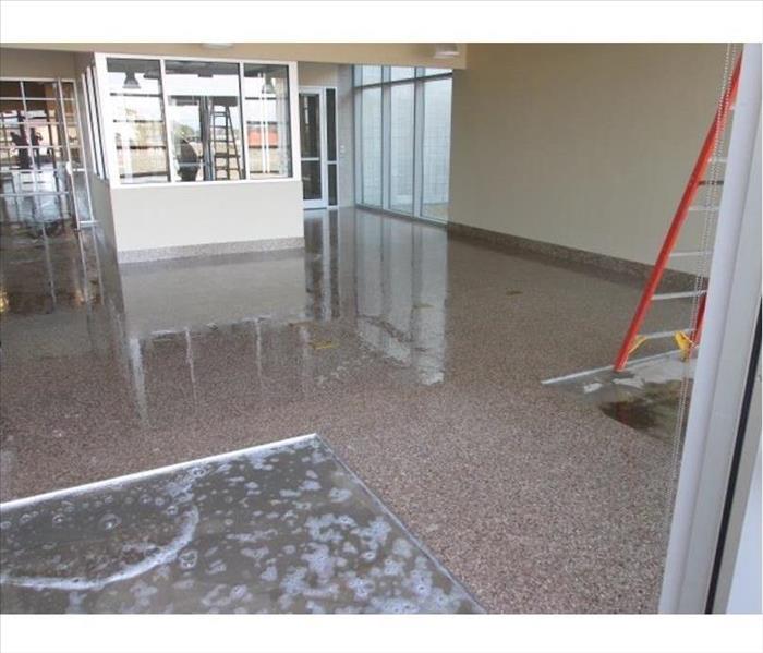 wet floor, lobby sudsy